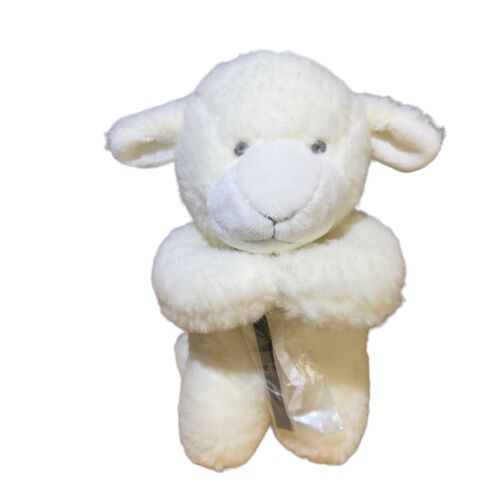 Mud Pie 10” Musical Prayer White Lamb/ Cross Plush Sings “Jesus Loves Me” Easter - $23.39