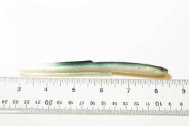 Lot of 25 Soft Plastic Artificial Eel Lure Bulk Packaged Dark Green/Pearl 5-1/2&quot; - £13.33 GBP