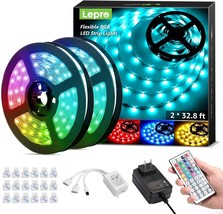 Lepro 65.6ft LED Strip Lights, Ultra-Long RGB 5050 LED Strips with Remote - £31.05 GBP