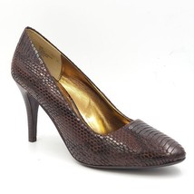 Worthington Women Classic Stiletto Pump Heels Size US 9.5M Brown Lizard Print - £4.77 GBP