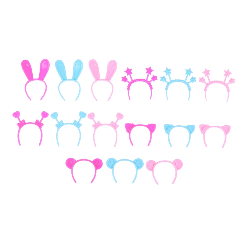 5Pcs Fashion Animal Ear Headband Tiara For Doll Plastic Hairwear Hair - £6.58 GBP+