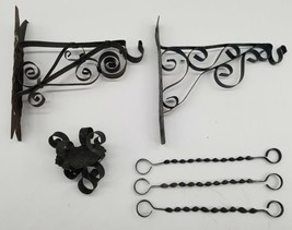 Two(2) Vintage Non-Matching Curtain Rod Holders Brackets &amp; Misc Craft Stuff - £25.02 GBP
