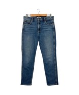 GRLFRND Jeans Womens 32 Blue Denim Naomi Straight Leg Cropped USA Boho C... - $1,092.97 MXN