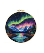 Cross Stitch Kits for Beginners | Aurora (20cm with Frame) - $25.99