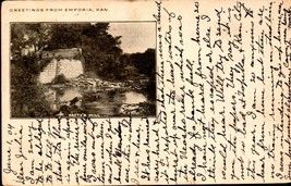 Undivided Back POSTCARD- Patty&#39;s Mill, Greetings From Emporia Kansas BK62 - £3.94 GBP