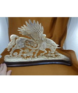 Peg-8 Pegasus Unicorn shed moose antler figurine detailed carving mythic... - $640.06 CAD