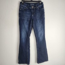 Lot of (2) Maurices Women&#39;s Blue Bootcut Dark Denim Jeans Size 2 Reg &amp; 1/2 Short - £20.19 GBP