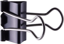 24 Officemate Small Binder Clips Black 3/4 Inch 0.75 inches 1.905 Cm NEW IN BOX - £5.49 GBP