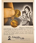 LINCOLN NATIONAL LIFE INSURANCE CO-Lincoln Penny-Mom Daughter-1965 VTG P... - $249.05 MXN