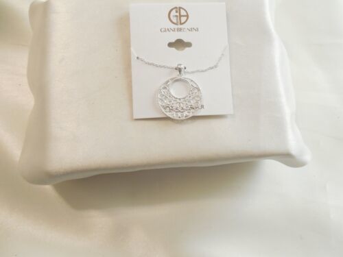 Giani Bernini 18" Sterling Silver Filigree Circle Pendant Necklace B936 $70 - $33.59