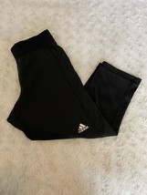 Adidas Techfit Youth Kids Medium Compression Climalite Black Capri Joggers Small - $20.49