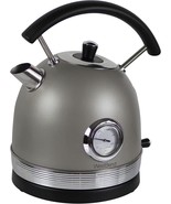 West Bend Retro Style Gray Electric Kettle 1.7 Liter 1500W Auto Shut Off - $37.99