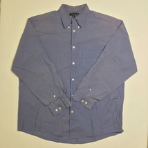 Structure Men&#39;s Button Up Long Sleeve Collared Shirt Blue Size L - £23.50 GBP