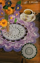 Bouquet Roses Cameo Tiara Royalty Doily Daisy Field Table Scarf Crochet Pattern  - £9.41 GBP