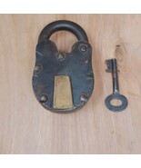 RARE Antique Cast Iron Lock with Key 1800’s Police Jail - £199.15 GBP