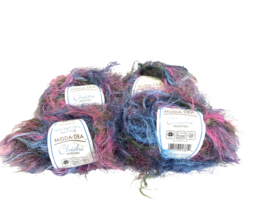 Moda Dea Chichi Yarn 4 Skeins Color #9948 Blue Green Pink Made in Italy - $45.03