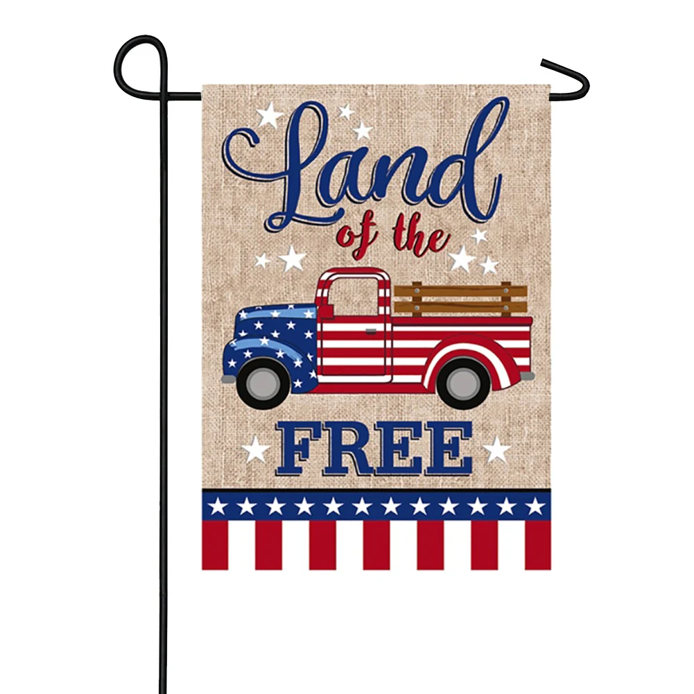 Meadow Creek Patriotic Truck Garden Flag- 2 Sided,12.5&quot; x 18&quot; - $14.99