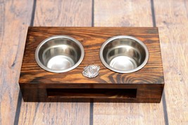 A dog’s bowls with a relief from ARTDOG collection - Bulldog, English Bu... - £28.55 GBP