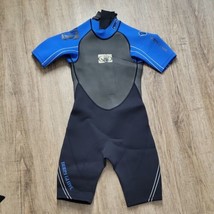 Body Glove Short Sleeve Wetsuit Shorts ~ Sz 10 ~ Black &amp; Blue - £18.03 GBP