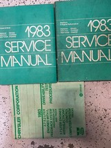 1983 Chrysler Cordoba Imperial New Yorker Diplomat Mirada Fury Service Manual - $45.48