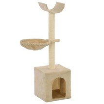 Cat Tree with Sisal Scratching Posts 105 cm Beige - £27.05 GBP