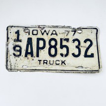 1977 United States Iowa Chickasaw County Truck License Plate 19 AP8532 - £14.12 GBP