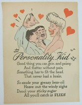 Vintage Vinegar Valentine Personality Kid Penny Dreadful Sarcasm Insult ... - £7.98 GBP