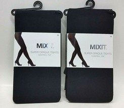 ( LOT 2 )MixitSUPER OPAQUE TIGHTS CONTROL TOP - Black Size M - $18.80