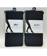 ( LOT 2 )MixitSUPER OPAQUE TIGHTS CONTROL TOP - Black Size M - £14.78 GBP