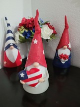 Patriotic 4th of July Gnome Red White Blue Resin Tabletop Decor 12&quot; - £23.94 GBP