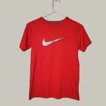 Nike Shirt Kids Large Youth Dri Fit Red Short Sleeve - £10.19 GBP