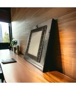 Large Mirrored Intricate 5” x 7” Picture Frame With Pewter And Pearls - $51.32 CAD