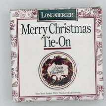 Longaberger Tie-On 1996 Merry Christmas Basket TieOn Wreath 31704 Brand New Vtg - £7.76 GBP