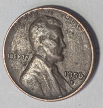 1956-D Lincoln Wheat Ears Reverse Cent w/ Errors &quot;L&quot;, &quot;IN GOD WE&quot; - $99.95
