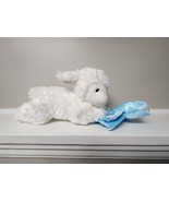 Baby Gund White Lena Lamb with blue blanket  says Night Prayer - £11.59 GBP
