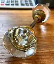 Vintage Glass and brass door knobs - £31.93 GBP