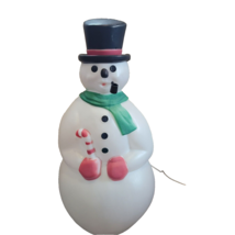 VTG Blow Mold Frosty Snowman Pipe Top Hat Christmas Decoration General Foam 34&quot; - £93.16 GBP