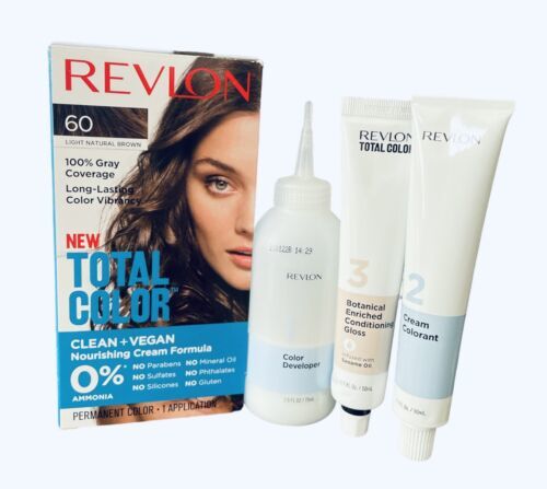 Revlon Total Color 60 Light Natural Brown Clean + Vegan Hair Dye (1 Box) - $25.23
