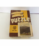 Vintage large puzzle card table size perfect picture resting near mt. hope - $28.71
