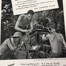 Bell Telephone Vtg 1941 Print Ad Original Advertising Soldiers In The Jungle - £7.81 GBP