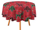 Classic Christmas Tablecloth Round Kitchen Dining for Table Cover Decor ... - $15.99+