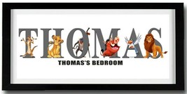 LION KING Personalised Name Print Art - High Quality Frame Included - Disney - $36.35