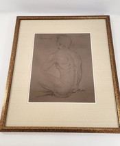 Douglas Riseborough Charcoal Figure Drawing Male Nude Original Sketch Dr... - $483.74