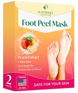 PLANTIFIQUE Foot Peeling Mask 2 Pack Dermatologically Tested Repairs Heels  - $41.97