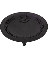 Raven and Pentacle Cast Iron Chime Incense Plate or Candle Holder! - $20.30 CAD