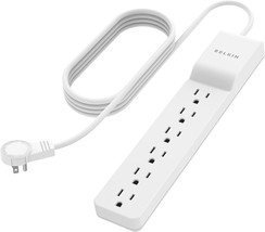 Power Strip Surge Protector 6 AC Multiple Outlets Flat Rotating Plug 8 f... - £28.30 GBP