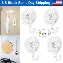 4Pcs Heavy Duty Suction Cup Hook Removable Christmas Wreath Suction Wall Hanger - £15.66 GBP