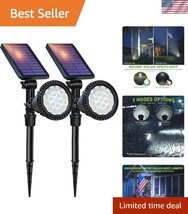 2-Pack Adjustable Solar Spotlights for Yard &amp; Driveway - 600 Lumen Brigh... - $840.68 MXN