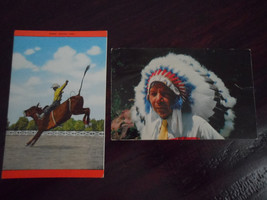 vintage postcards american indian rancher Lot of 2 - £7.86 GBP