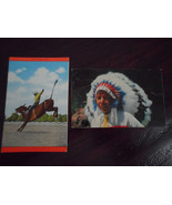 vintage postcards american indian rancher Lot of 2 - £7.83 GBP